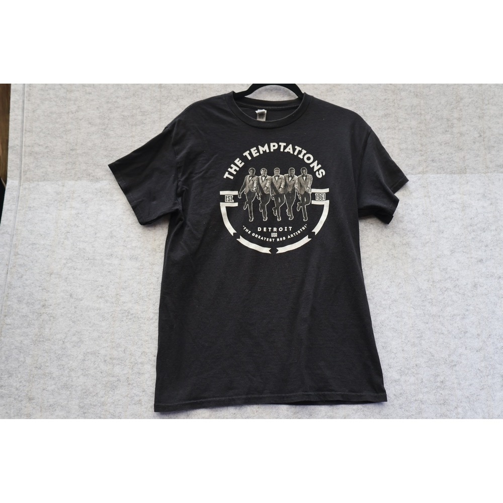 The Temptations 2022 World Tour T-Shirt Mens Medium Black Motown R&B Graphic Tee